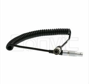 Hirose 4 Pin Male to 0B 2 Pin Male Coiled Power Cable