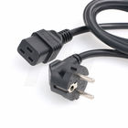 3 Pin Power Cord Right Angle Euro Schuko Male to IEC320 C19 Female 16A 250V 6ft