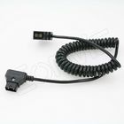 Coiled Camera Power Cable , D Tap 2 Pin Male To Female Power Cord for Anton Bauer Battery