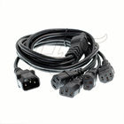 C14 4 x C13 UPS PDU Y Splitter Computer Monitor PC Power Cord 10A 250V Cable 1.8m