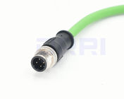 M12 4pin D-Code Male to RJ45 Waterproof Ethernet Shielded Cable for Industrial Ethernet Applications