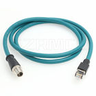 Industrial Camera Flexible Ethernet Cable Cat6 Shielded M12 8 Pin Xcode Male to RJ45