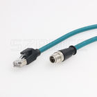 Industrial Camera Flexible Ethernet Cable Cat6 Shielded M12 8 Pin Xcode Male to RJ45