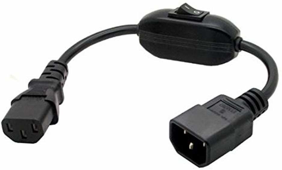Eonvic PDU UPS Power Cord Cable , IEC 320 C14 to C13 with On / Off Switch 30cm
