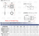 HangTon LP20 5A 10 Pin Connector Waterproof Male Plug Female Panel Mount Socket