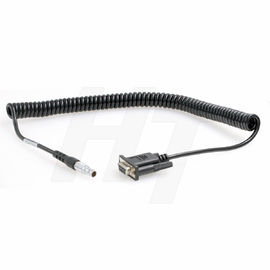 Coiled Total Station Cable for Leica Total Station to Computer PC Lemo 0B 5 Pin RS232 DB9