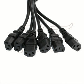 Splitter Power Cord Cable IEC C14 to 6 x C13 , UPS PDU Computer PC Power Splitter