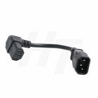 IEC320 Power Cord Cable C14 to Right Angle C13 10A 250V UPS PDU TV Monitor