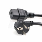 3 Pin Power Cord Right Angle Euro Schuko Male to IEC320 C19 Female 16A 250V 6ft