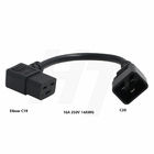UPS PDU Power Cord Adapter Right Angle IEC320 C19 to C20 16A 250V 3 Prong Extension