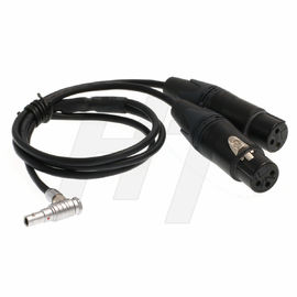 ARRI Alexa Mini Camera 2 Channel Audio Input Cable XLR 3 Pin Female to Right Angle 5 Pin