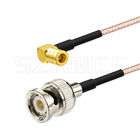 RG316 RF Coaxial Cable , BNC to Right Angle SMB DAB Digital Radio Antenna Adapter Cable