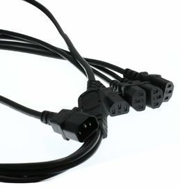 Eonvic IEC 320 C14 Male To 4XC13 Female Y Type Splitter Power Cord 1.8m