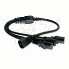 UPS PDU PC Power Cord Cable , C14 to 3 x C13 10A 250V Extension Cable 60cm 1m
