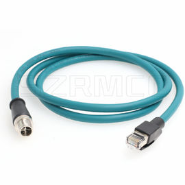 Industrial Camera Flexible Ethernet Cable Cat6 Shielded M12 8 Pin Xcode Male to RJ45