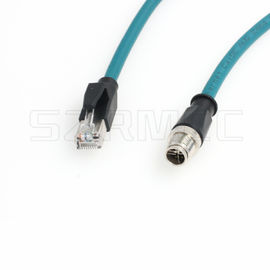 Industrial Camera Flexible Ethernet Cable Cat6 Shielded M12 8 Pin Xcode Male to RJ45