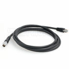 M12 8 Pin Xcode Male to RJ45 TAIYO Flexible Ethernet Cable , Shielded Flexible Cat6 Cable