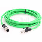 M12 Dcoded 4 Pin Male Flexible Ethernet Cable to RJ45 Male With Industrial Cat5e Shielded