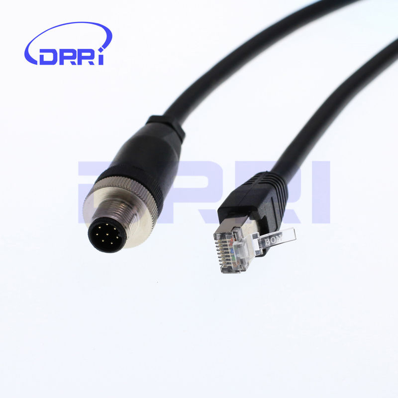 M12 A-Code 8pins Male to RJ45 Ethernet Cat6 Cable for Cognex Industrial Camera